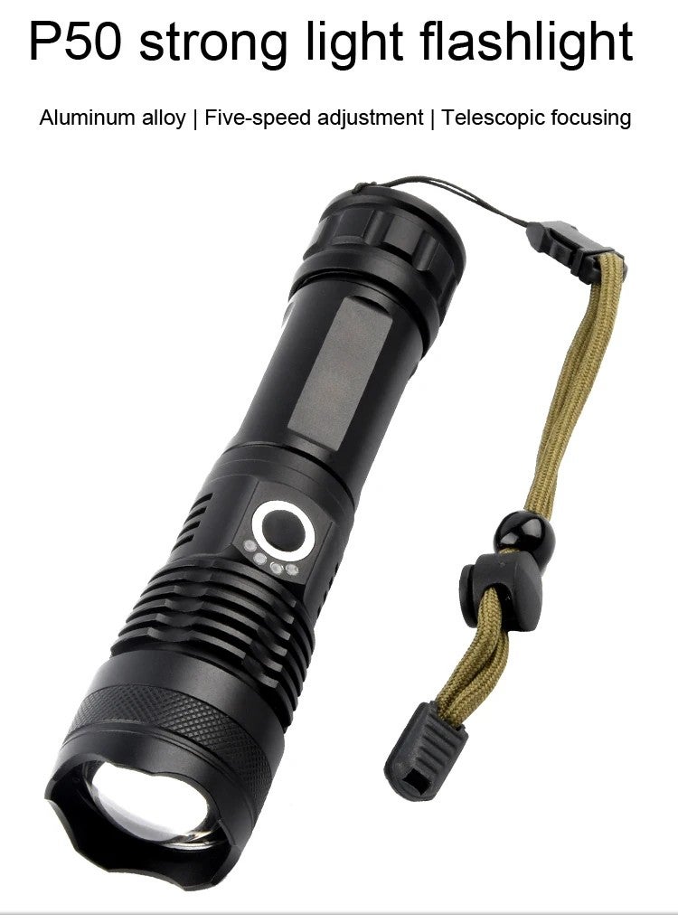 Bluejw Handheld Waterproof Flashlight, Portable Rechargeable LED Flashlight - Powerful Handheld Flashlights for Emergency, Outdoors - Image 2